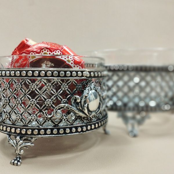 شکلات خوری فانتزی کریستال نقره (کوچیک)